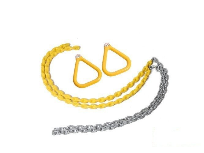 Cerchi triangolari da ginnastica incatenati