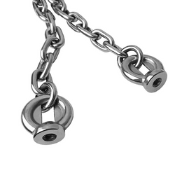 Set di catene in acciaio inossidabile da 6 mm - 1,8 m