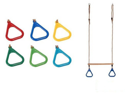 Trapezio ginnico con cerchi triangolari