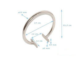 Maniglia in acciaio inox per trave di equilibrio Ø240