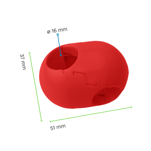 Connettore a croce per fune da 16 mm