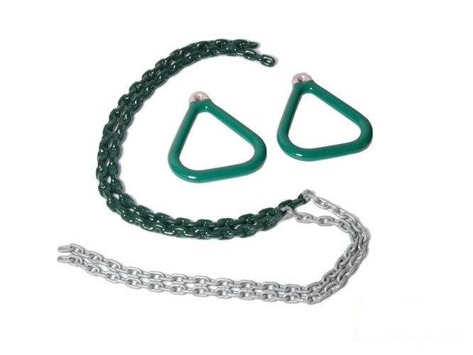 Cerchi triangolari da ginnastica incatenati
