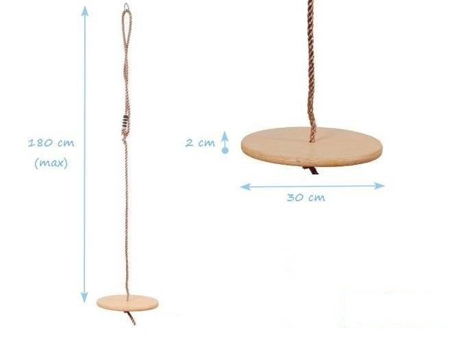 Altalena rotonda in legno