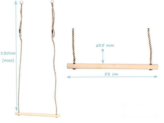 Trapezio ginnico in legno