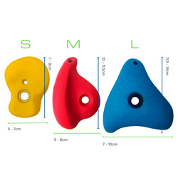 Pietre da arrampicata S+M+L (15 pezzi)