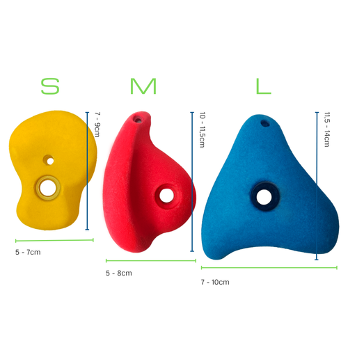 Pietre da arrampicata S+M+L (15 pezzi)