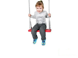 Altalena in gomma + set di catene zincate da 6 mm - 1,8 m