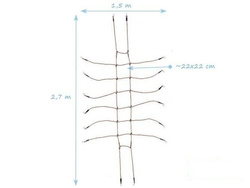 Rete di arrampicata per parco giochi 150x270 cm