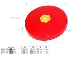 Tappo in plastica per barra tonda Ø80 mm