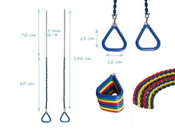 Cerchi triangolari da ginnastica incatenati