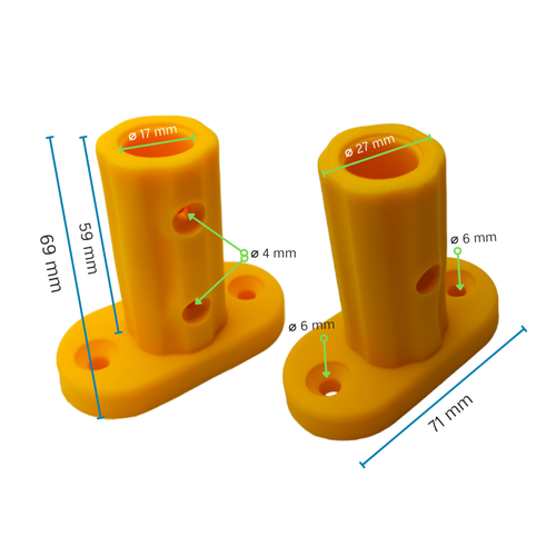 Base per fissare a terra il cavo rinforzato ECO da 16 mm