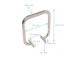 Maniglia in acciaio inox per trave di equilibrio 240 x 240