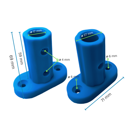 Base per fissare a terra il cavo rinforzato ECO da 16 mm