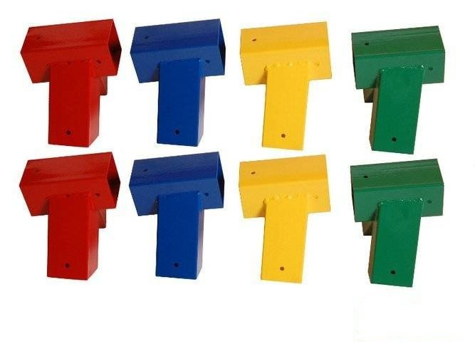 2 x raccordi per travi 90x90 mm, 100°