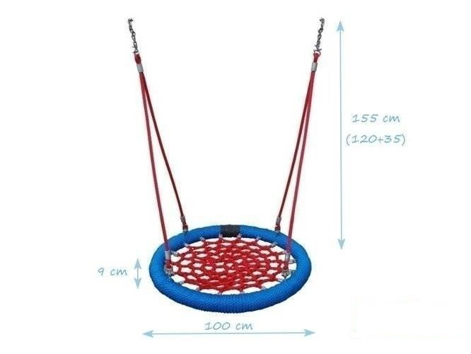 Altalena a nido di cicogna 100 cm per parco giochi pubblico