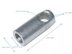 Connettore a T in alluminio 18T