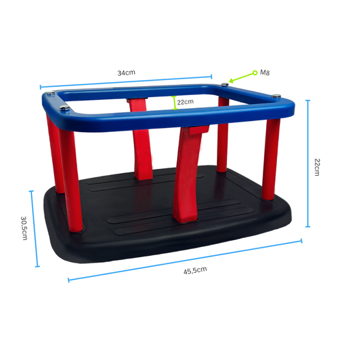 Altalena a secchiello per un parco giochi pubblico