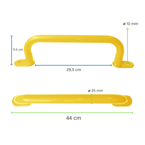 Maniglia in metallo da 350 mm
