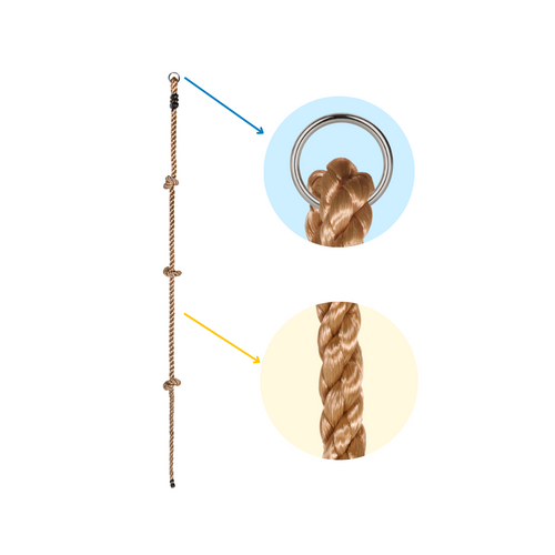 Corda da arrampicata con nodi per il parco giochi