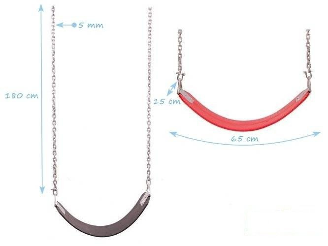 Altalena flessibile su catena per un parco giochi pubblico