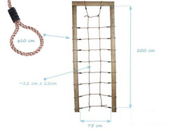 Rete di arrampicata per parco giochi 0,75x2,00 m
