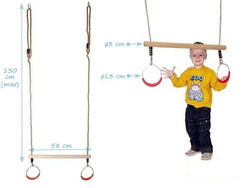 Trapezio ginnico con cerchi rotondi
