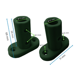 Base per fissare a terra il cavo rinforzato ECO da 16 mm