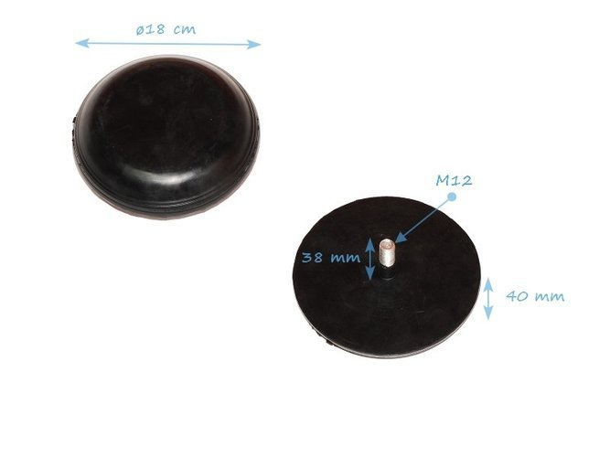 Tampone di gomma a terra