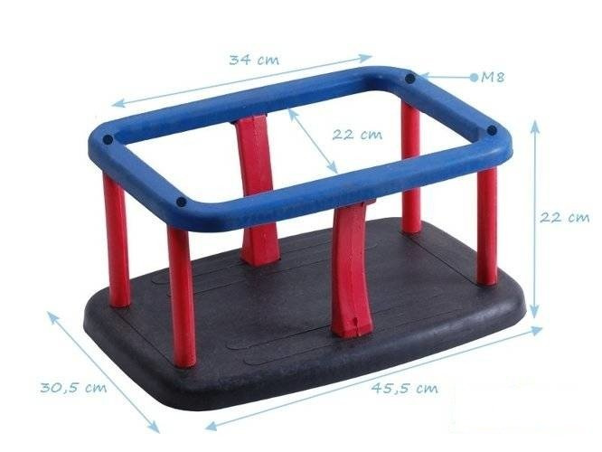 Altalena a secchio + set di catene zincate da 6 mm - 1,8 m