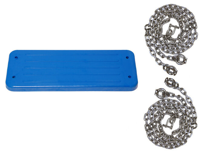 Altalena in gomma + set di catene zincate 5mm - 1,8m