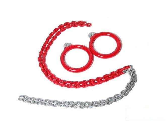 Cerchi da ginnastica rotondi su una catena