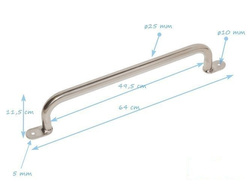 Maniglia in acciaio inox 550 mm EN1176