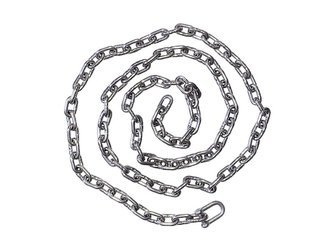 Set di catene a punto singolo in acciaio inox 5 mm - 1,8 m