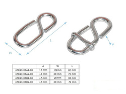 Regolazione del cavo a otto vie con ringhiera 5x60 mm