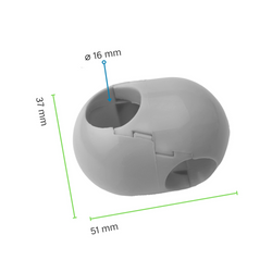 Connettore a croce per fune da 16 mm