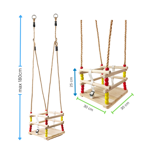Altalena a secchiello in legno