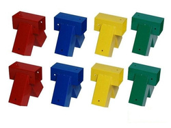 2 x Connettore per raggi 90x90 mm, 90°