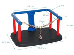 Altalena a secchio con catena + set di catene zincate da 5mm - 1,8m