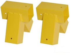 2 x Connettore per raggi 90x90 mm, 90°