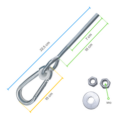 2xImbragatura tipo A M10 100 mm