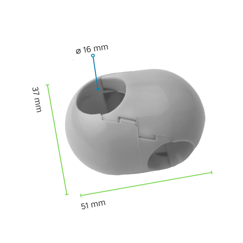 Connettore a croce per fune da 16 mm