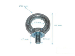 Occhiello in metallo M10x28 mm