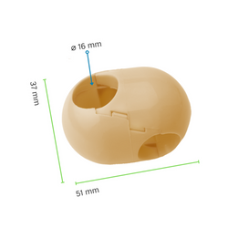 Connettore a croce per fune da 16 mm