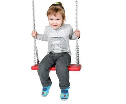 Altalena in gomma + set di catene zincate da 6 mm - 1,8 m