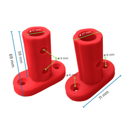 Base per l'ancoraggio a terra del cavo rinforzato ECO da 16 mm