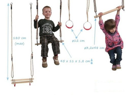 Set da ginnastica Trapezio-ring-sedile per bambini