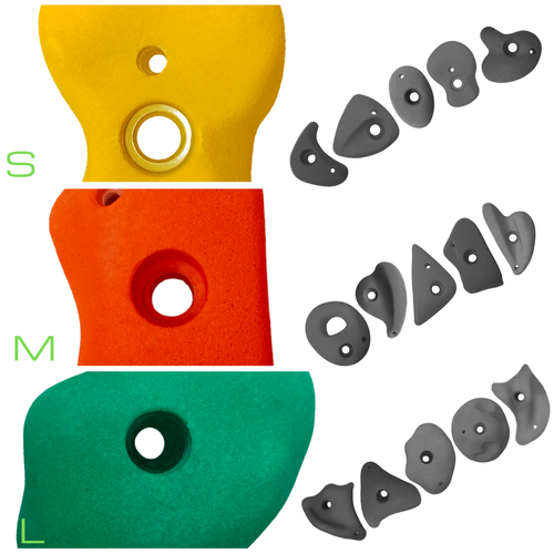Pietre da arrampicata S+M+L (15 pezzi)