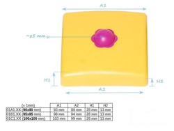 Tappo in plastica per barra quadrata 95x95 mm