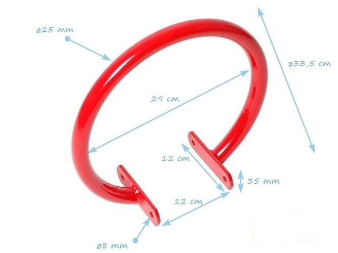 Staffa metallica per trave d'equilibrio Ø240