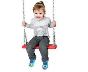 Altalena in gomma + set di catene in acciaio inox da 5 mm - 1,8 m